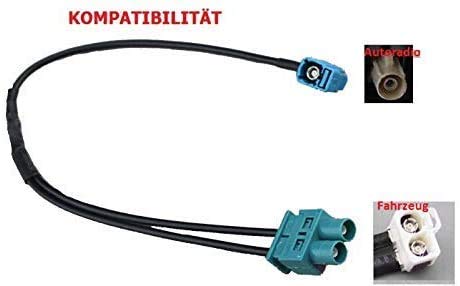 M.I.C. SKAA-53G: KFZ Auto Radio Antenne Adapter Autoantennenadapter: 1 x Fakra Winkelkupplung Buchse - Doppel Fa…