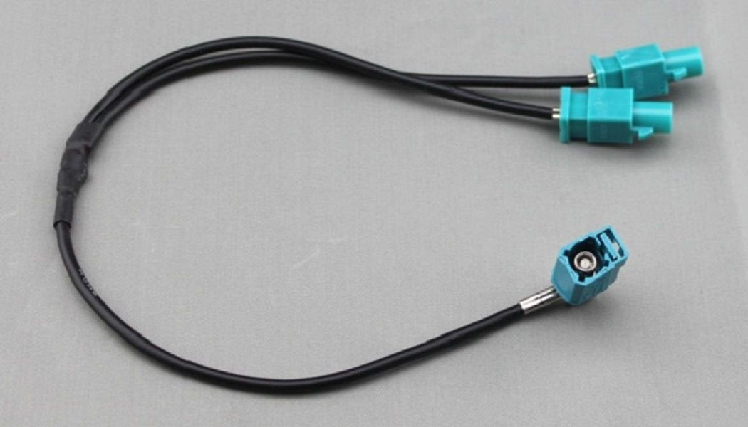 M.I.C. SKAA-53A:KFZ Auto Radio Antenne Adapter Fakra(Z) Winkelkupplung - 2 x FAKRA Stecker für navigation vw rns…