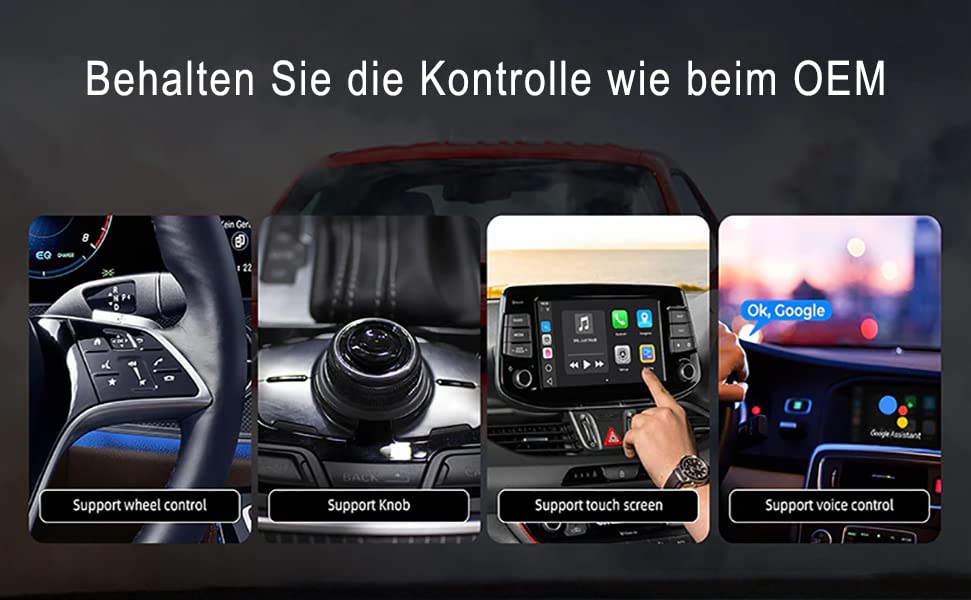 M.I.C. Carplay AI Box: Android 11 RK3566 2GB+32GB Eingebaut GPS Unterstützt: Wireless Carplay & Android Auto,Goo…