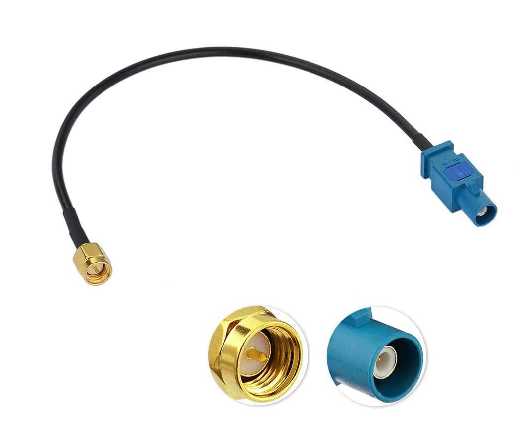 M.I.C. SMA-Fakra Antennenadapter | FAKRA-Z-Stecker auf SMA-Stecker (Male) | GPS DAB+ Autoradio Navigation | 25 c…