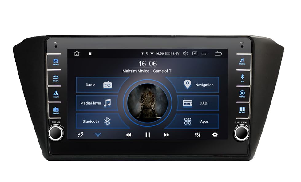 M.I.C.-AVM8-Fabia: (Blende + AVM8) Ersatz für Skoda Fabia III ab 2014 in MQB MIB Plattform