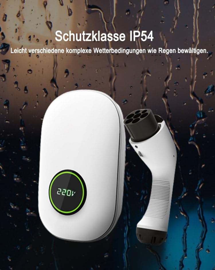 M.I.C. Wallbox Ev Charger Ladegerät: Typ 2 7KW 1-phasig 5m 32A WLAN APP passt für Elektroautos mit IEC62196-2 St…