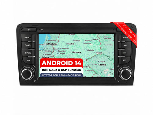 M.I.C. A7A-S Android 14 Autoradio für Audi A3 S3 RS3
