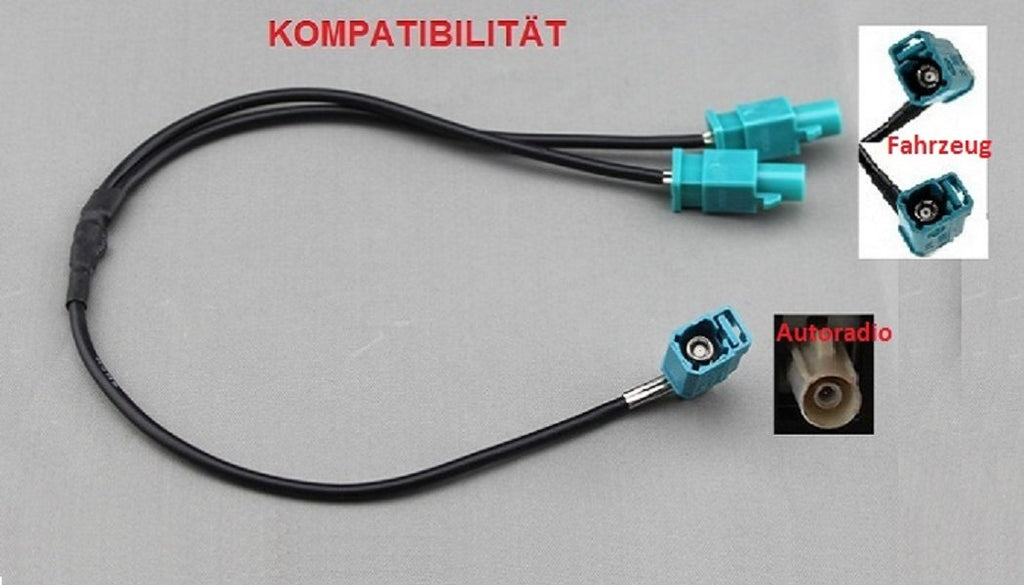 M.I.C. SKAA-53A:KFZ Auto Radio Antenne Adapter Fakra(Z) Winkelkupplung - 2 x FAKRA Stecker für navigation vw rns…