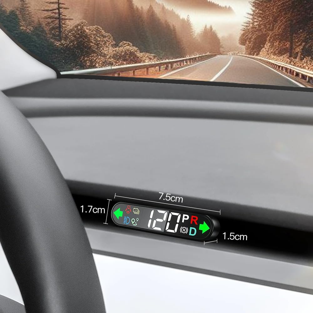 M.I.C. HUD-Head-Up-Display - Tacho Signal Getriebe, Digitale Geschwindigkeitsanzeige, Gangposition, Blinker,Fern…