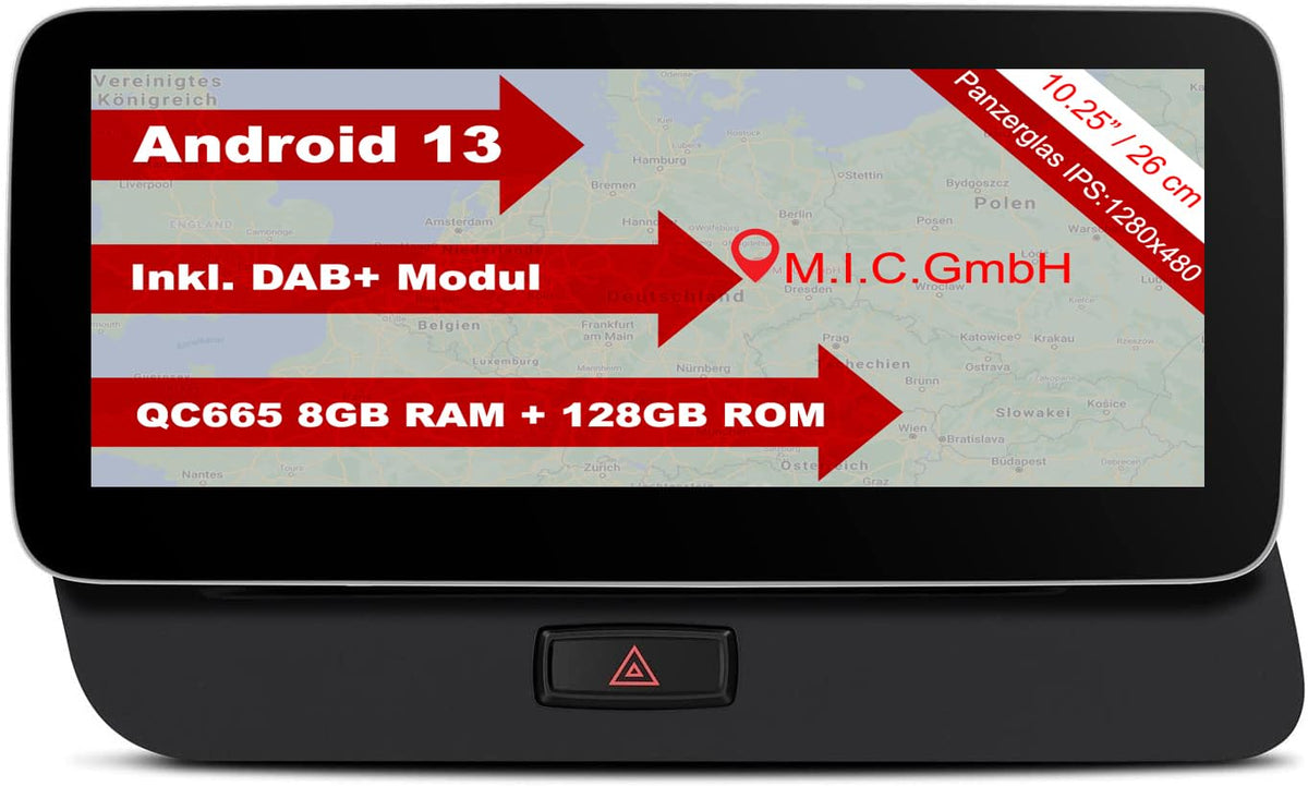 M.I.C. Q5H Android 13 Autoradio für Audi Q5 mit Multimedia Radiosystem