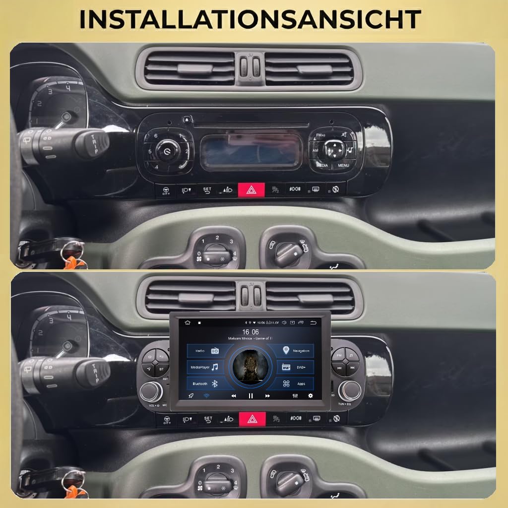 M.I.C. AFIP7-L2 Android 14 Autoradio für FIAT Panda 2013-2020