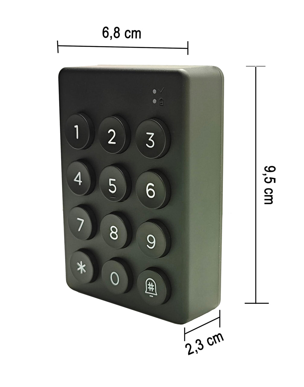 M.I.C.Smart Digital Keypad Wireless CodePad IPX5 Wasserdicht, Schlüssellos, Zugangskontrolle, Digitales Haustürs…