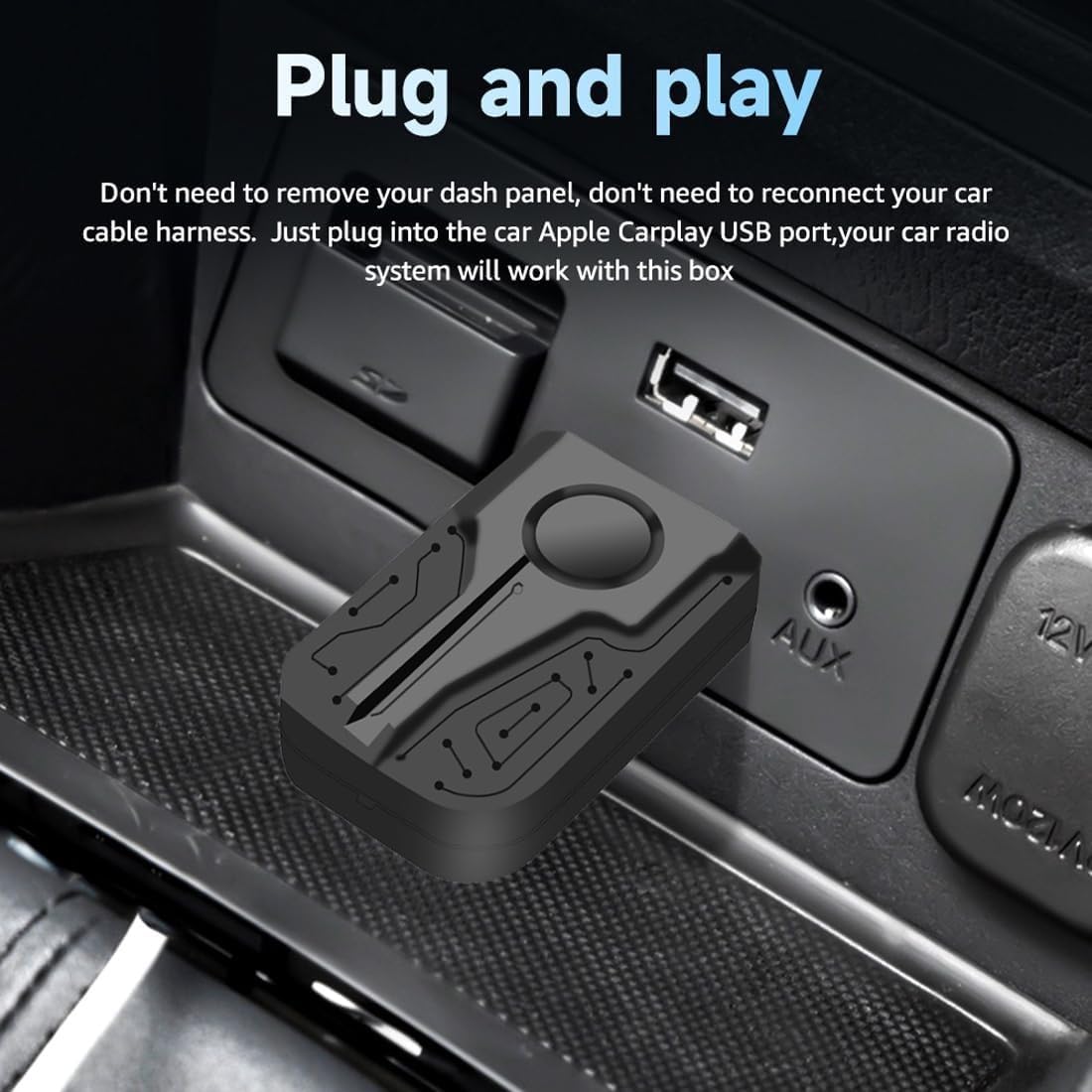 M.I.C. 2-in-1 Wireless Adapter für CarPlay & Android Auto – Macht originales Kabel-CarPlay/Android Auto kabellos
