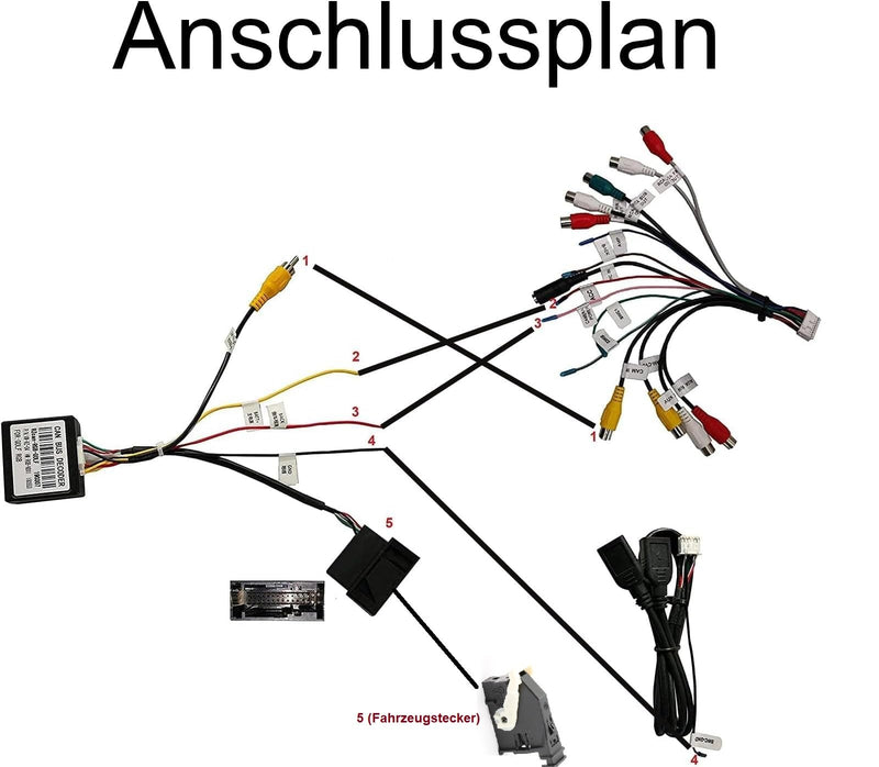 M.I.C. Decoder-G: Original Rückfahrkamera (RNS 310 510) Decoder Adapter zu RCA Video in RGB 12V