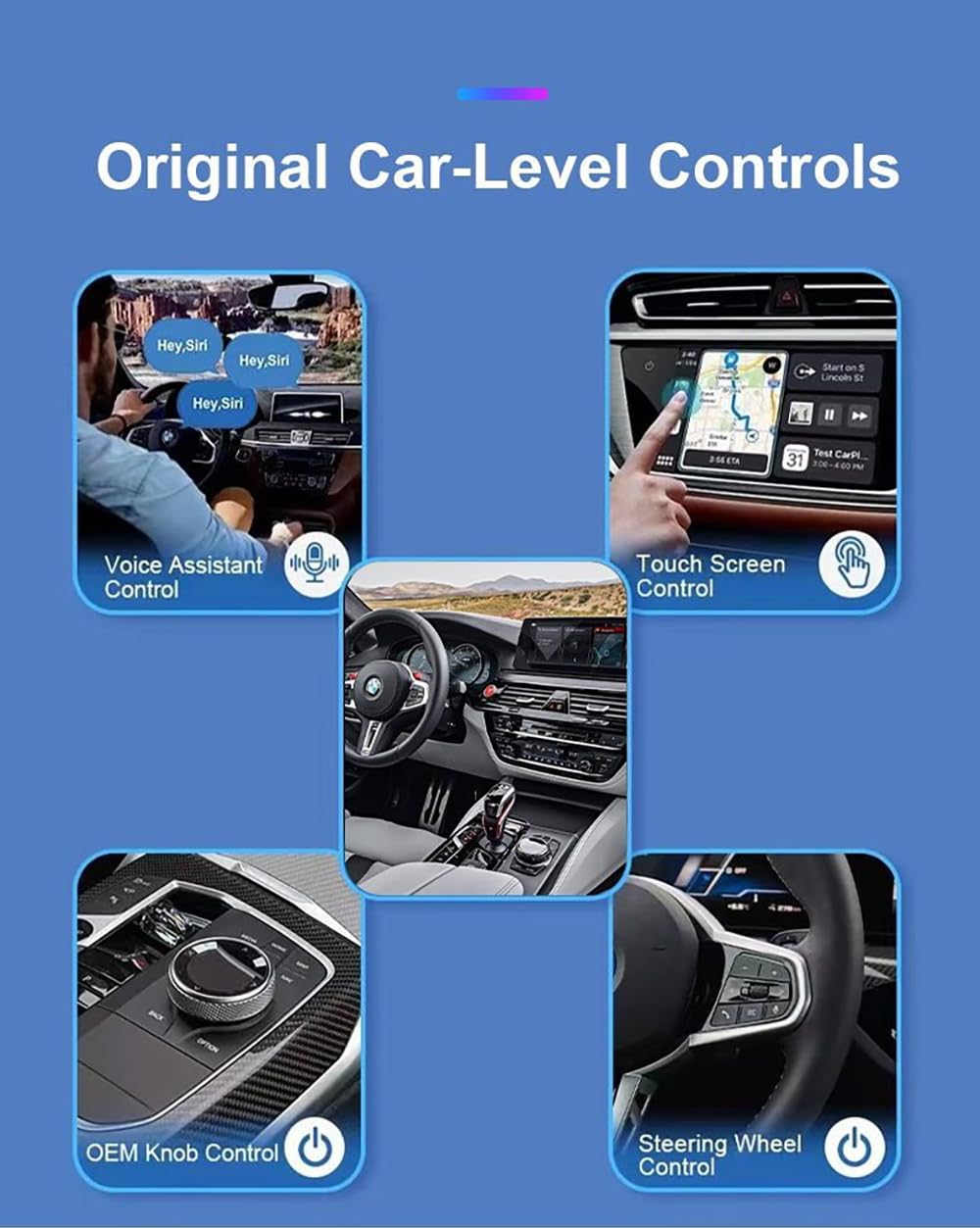 M.I.C. Android 13 CarPlay Display Box: QC6125, 4GB+64GB,kompatibel für BMW iDrive 6–9 & Fahrzeuge mit kabelgeb.…