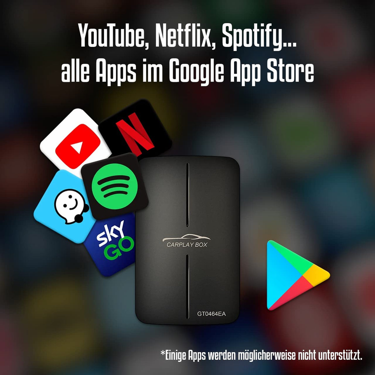 M.I.C. Carplay HDMI Box: Android 12 Qualcomm 665 4GB+64GB Eingebaut GPS Unterstützt: HDMI 4G SIM Wireless Carpla…