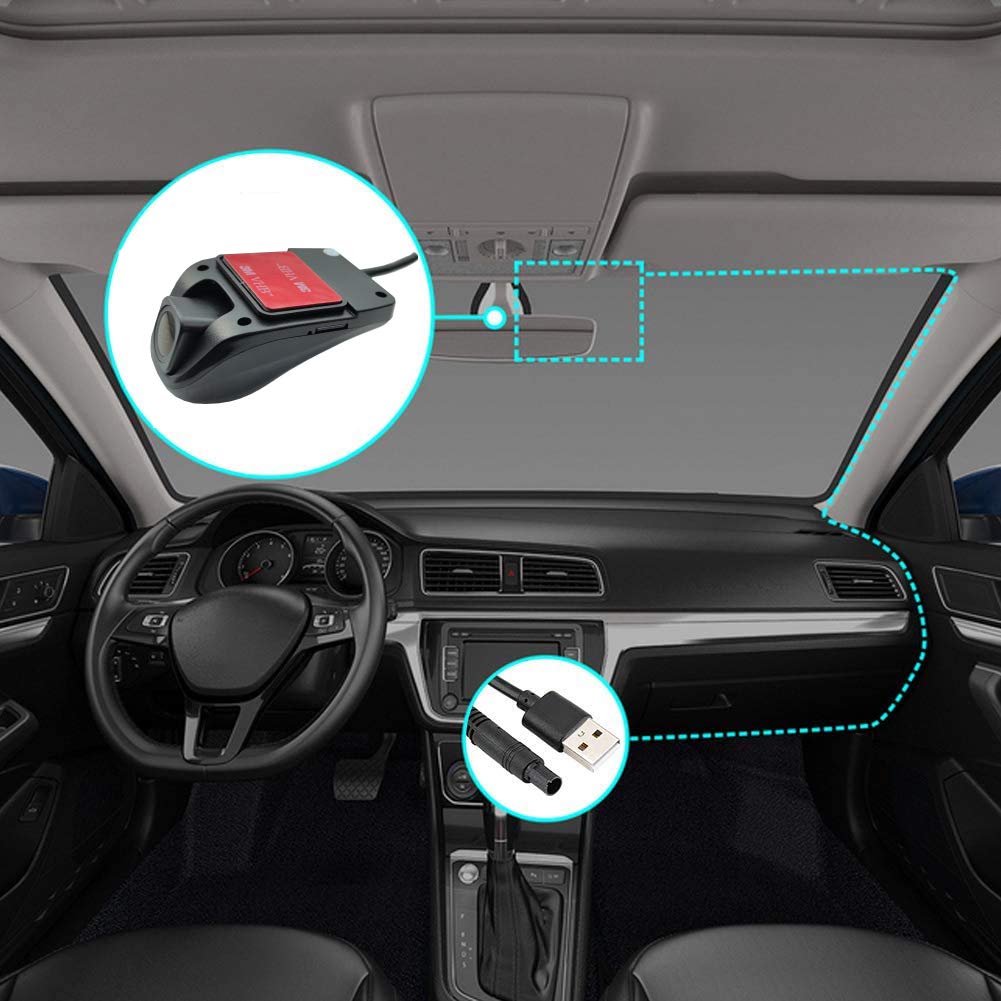 M.I.C. DVR ADAS : Dashcam Innenraum vorne Kamera Auto Videorecorder 1080P nachtsichtkamera versteckte Aufkleber…