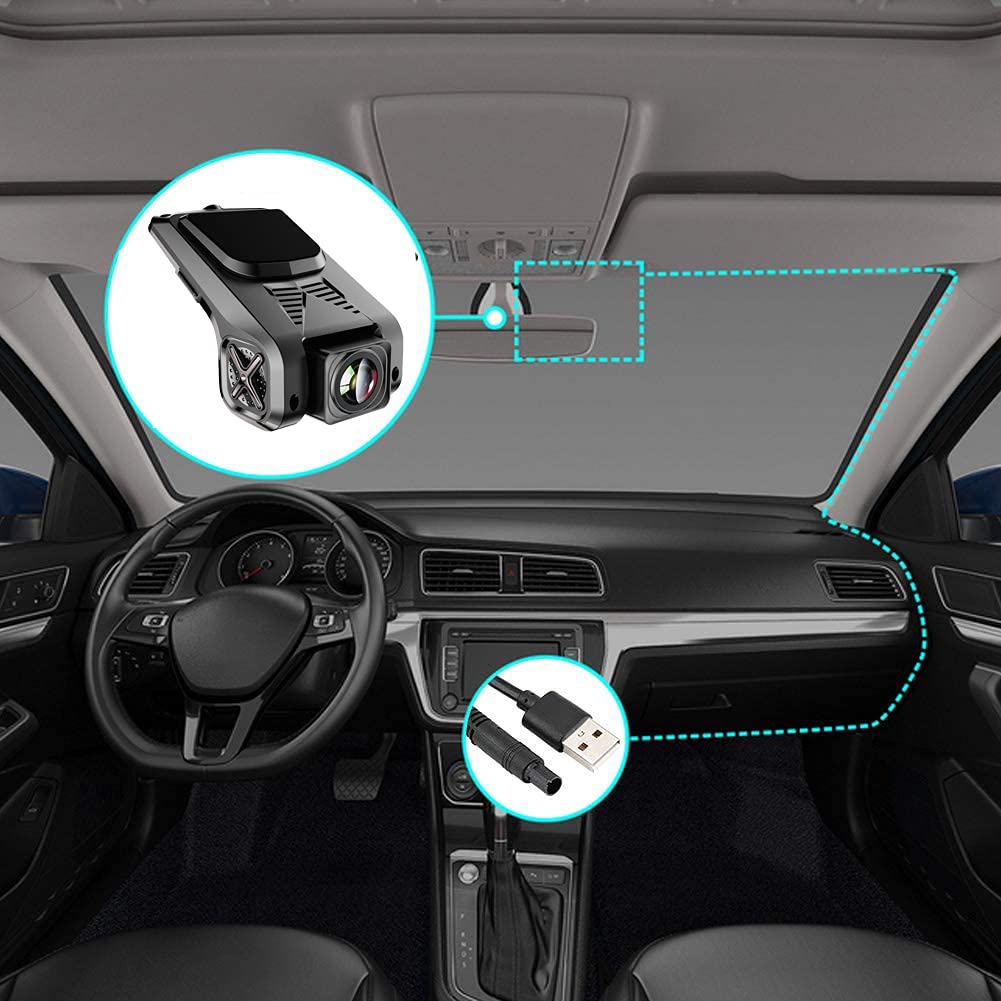M.I.C. DVR ADAS : Dashcam Innenraum vorne Kamera Auto Videorecorder 1080P nachtsichtkamera versteckte Aufkleber…