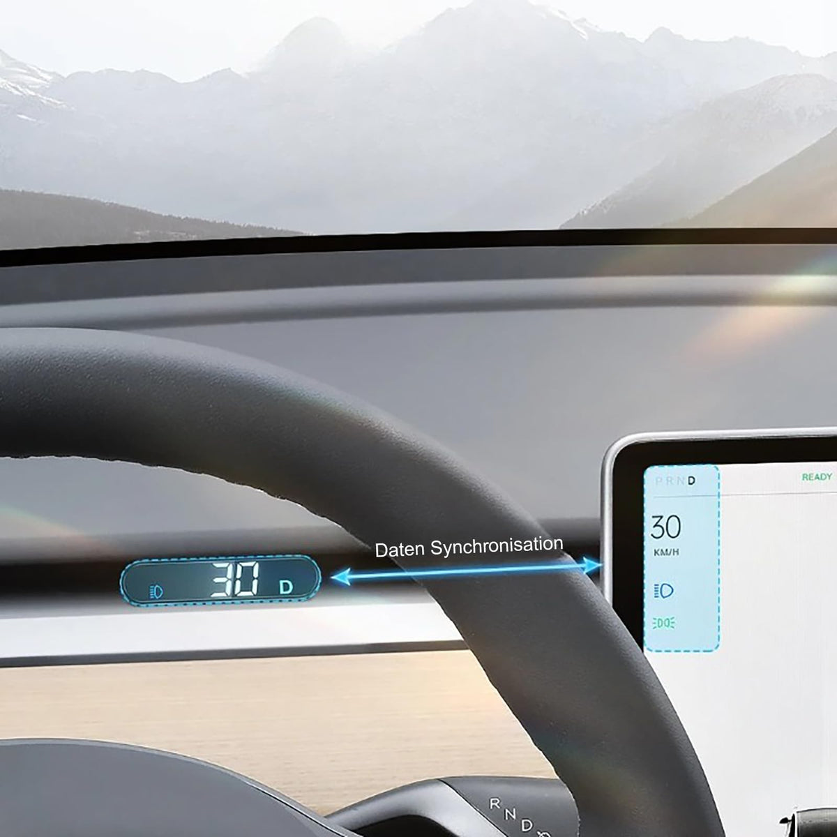M.I.C. HUD-Head-Up-Display - Tacho Signal Getriebe, Digitale Geschwindigkeitsanzeige, Gangposition, Blinker,Fern…