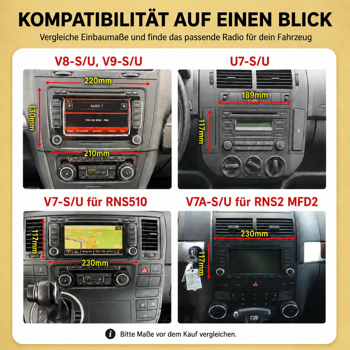 M.I.C. V7-U Android 14 Autoradio für VW T5/Multivan/Touareg RNS 510