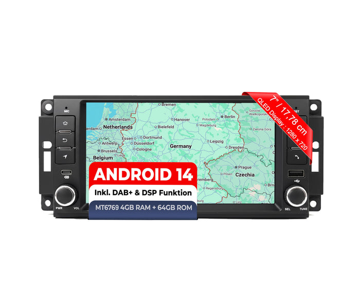 M.I.C. J7-S Android 14 Autoradio für Jeep Compass/Dodge/Chrysler/Lancia