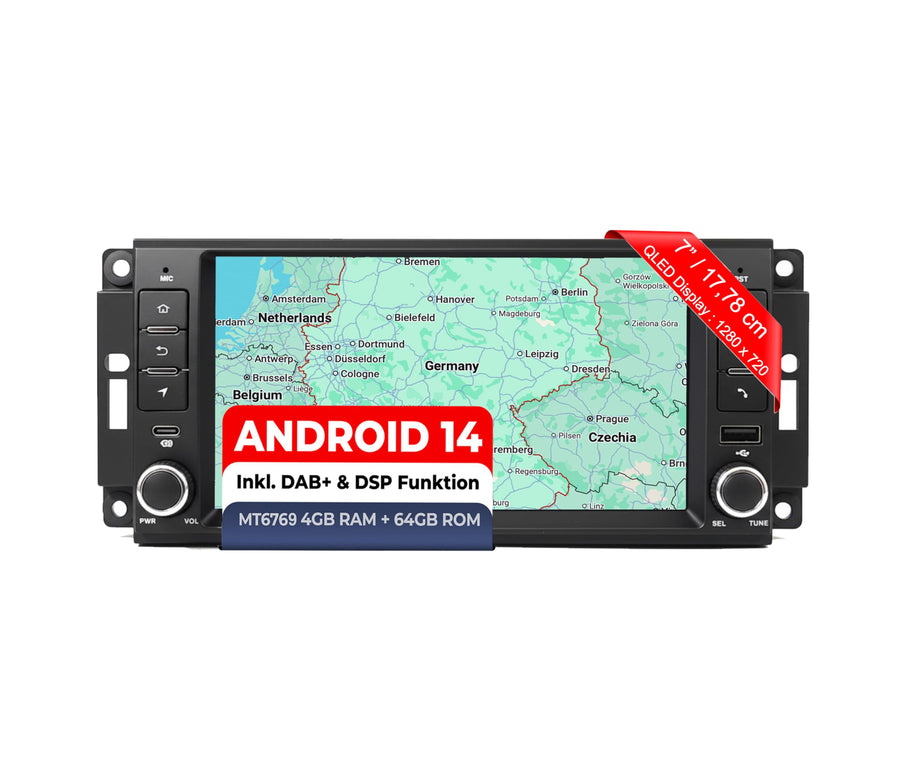 M.I.C. J7-S Android 14 Autoradio für Jeep Compass/Dodge/Chrysler/Lancia