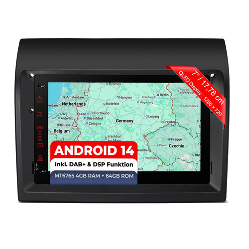 M.I.C. AFI74-L2 Android 14 Autoradio-FIAT Ducato Citroen Jumper Peugeot Boxe