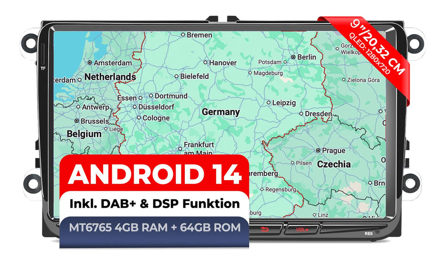 M.I.C. AV9-L2 Android 14 Autoradio für VW/Skoda/SEAT (RNS/RCD)