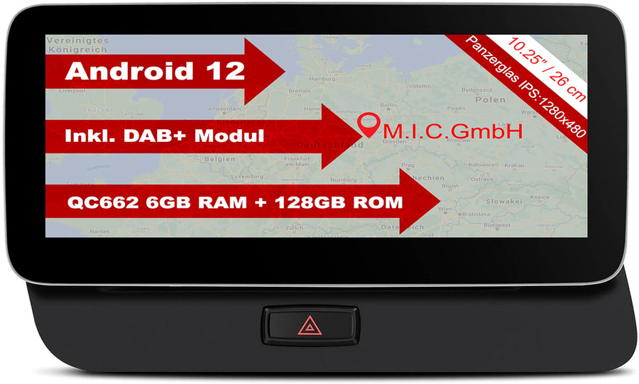 M.I.C. Q5H-662 Android 12 Autoradio für Audi Q5 mit Multimedia Radiosystem