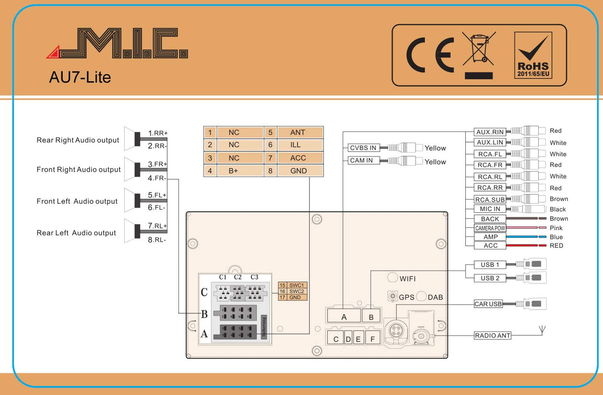 M.I.C. AU7-LITE Android 12 Autoradio Universal für VW Toyota KIA Nissan Hyundai FIAT