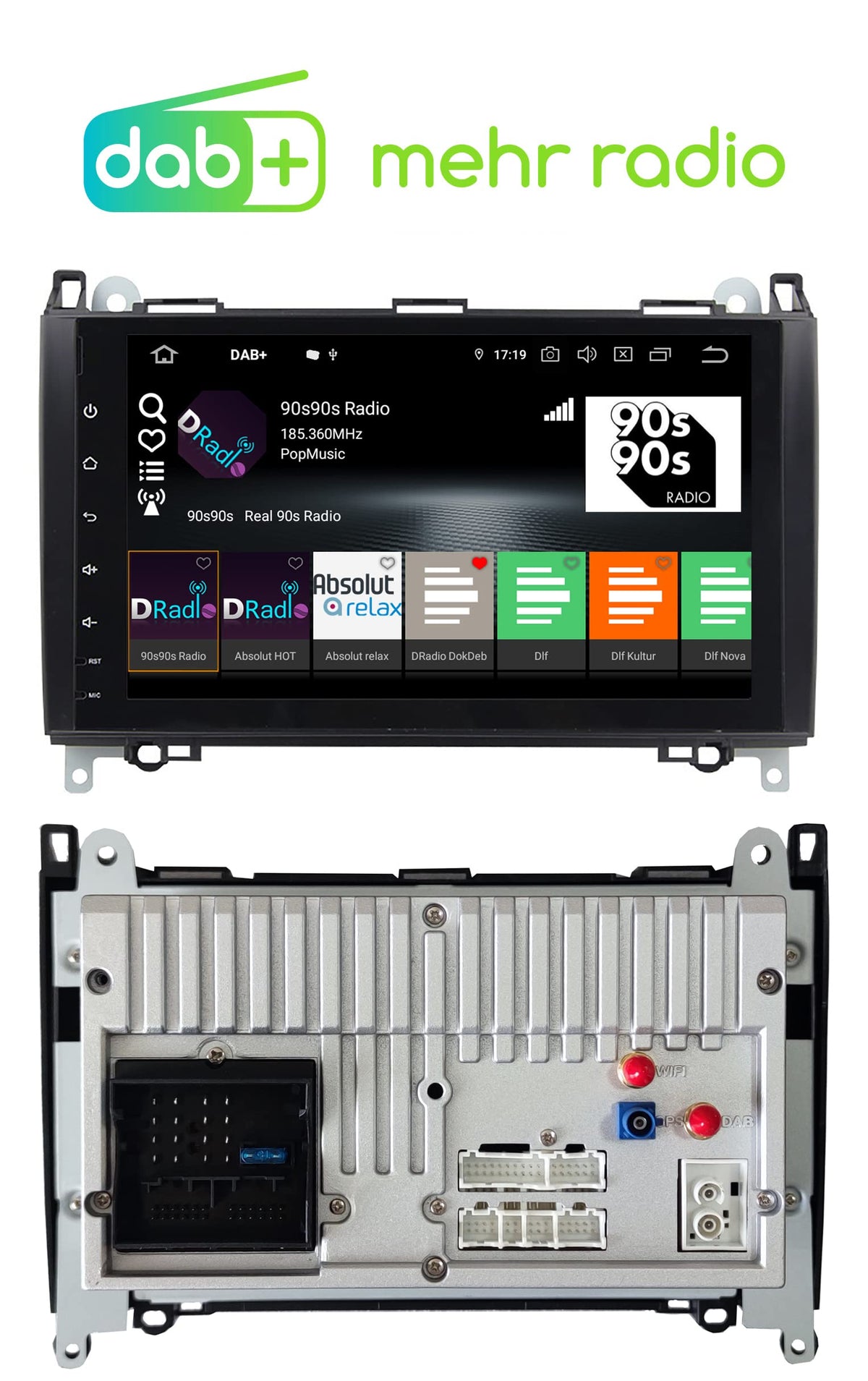 M.I.C. AB9-Lite Android 12 Autoradio für Mercedes-Benz W169/W245, Vito