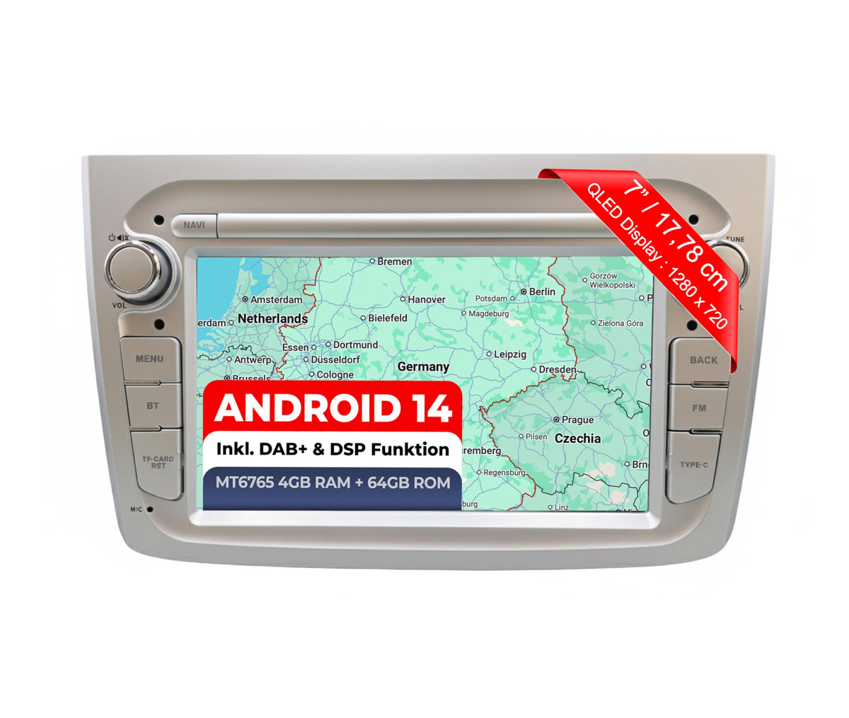M.I.C. AAL7-L2 Android 14 Autoradio für Alfa Romeo Mito 955 2008-2019