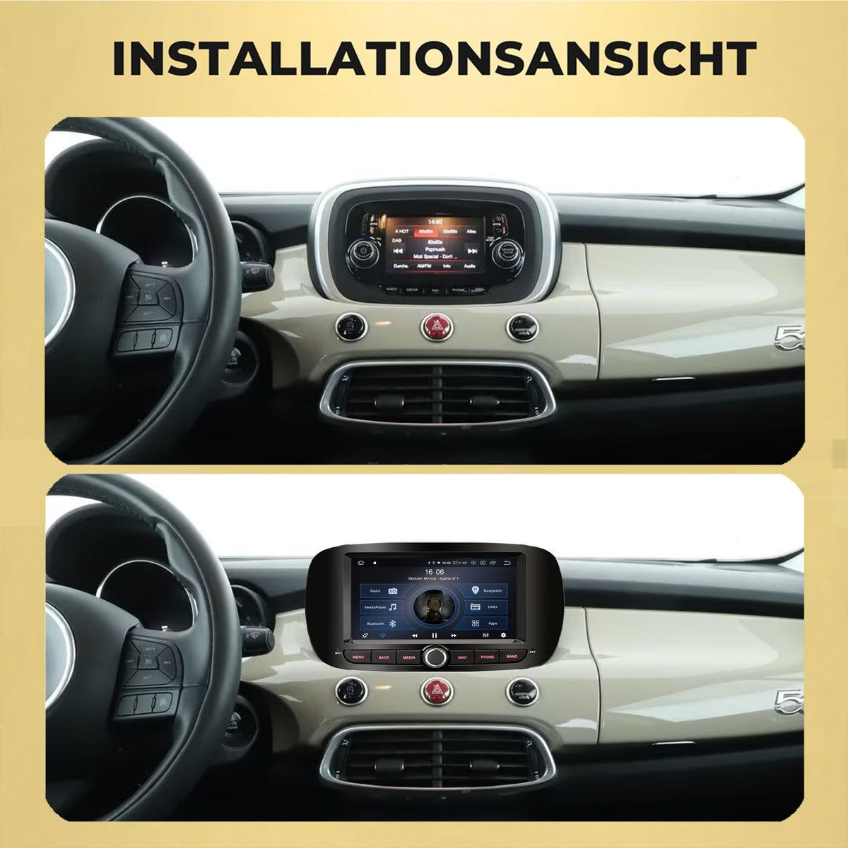 M.I.C. AFI72-L2 Android 14 Autoradio für FIAT 500X 2014-2020