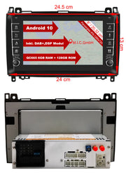 M.I.C. AB8 Android 13 Autoradio für Mercedes Benz A-Klasse W169 B-Klasse