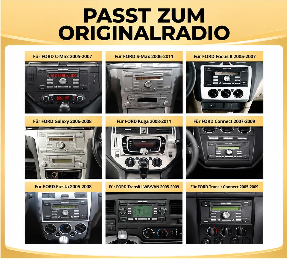 M.I.C. F7A-S Android 14 Autoradio-Ford Focus II/C-Max/S-Max/Galaxy/Kuga