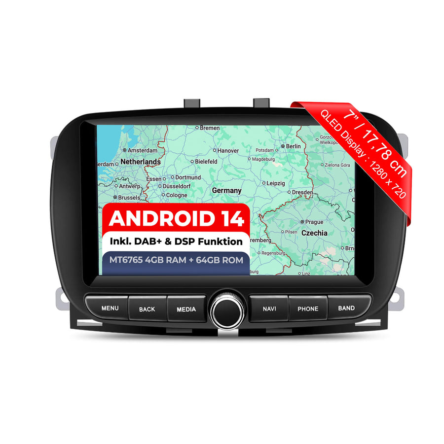 M.I.C. AFI73-L2 Android 14 Autoradio für FIAT 500 2016-2019