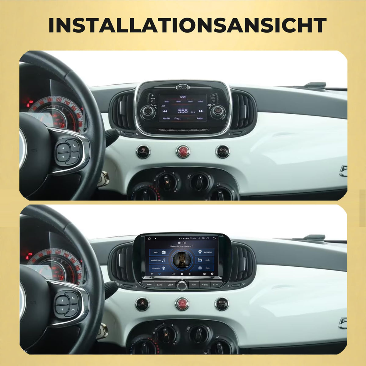 M.I.C. AFI73-L2 Android 14 Autoradio für FIAT 500 2016-2019