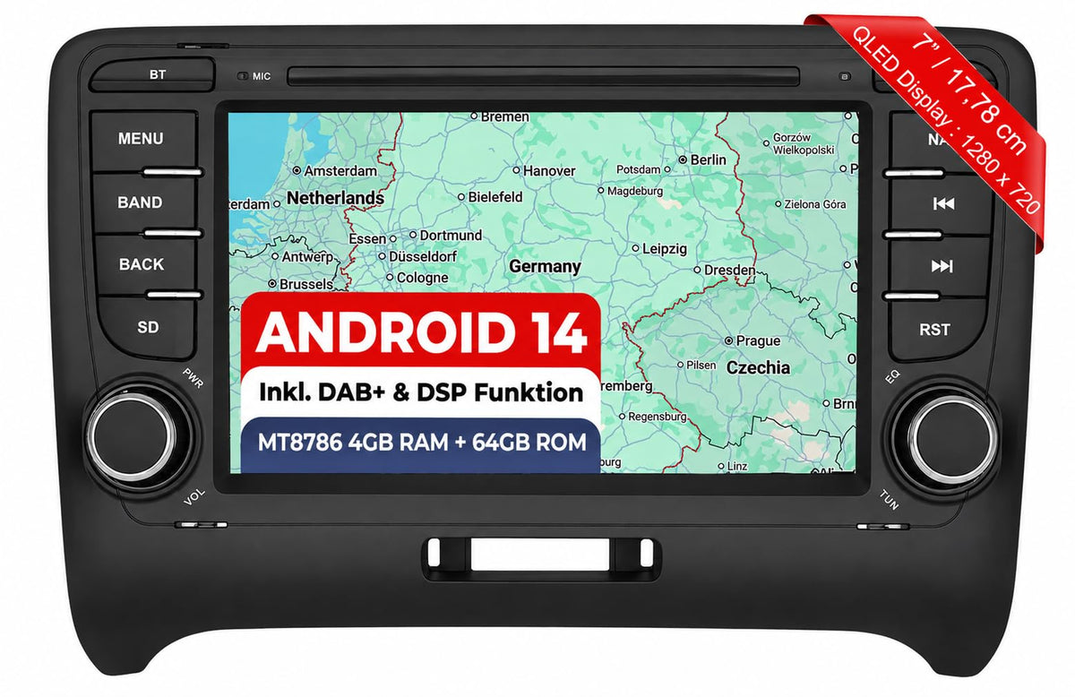 M.I.C. A7-S Android 14 Autoradio für Audi TT 2006-2014