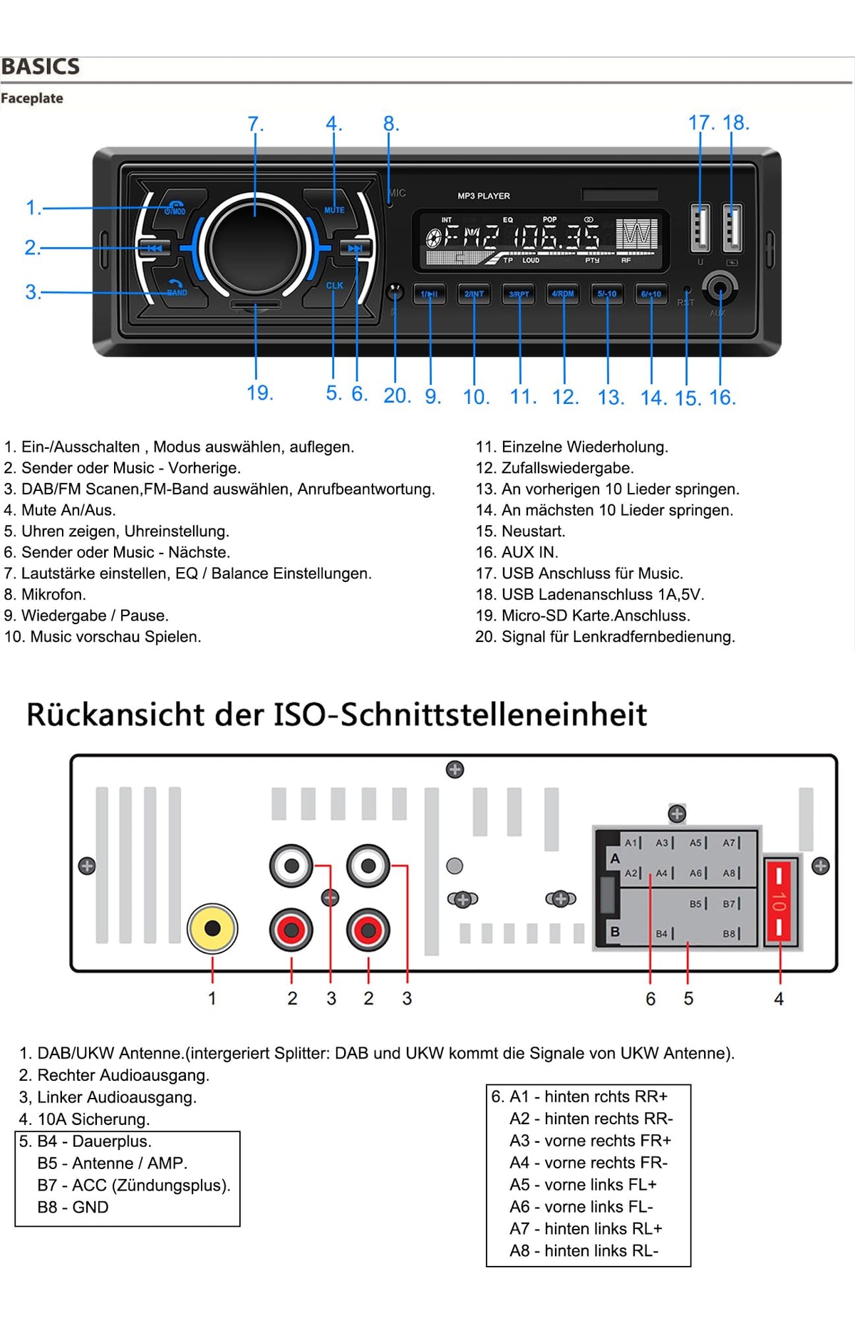 M.I.C. D3307 DAB+ Autoradio