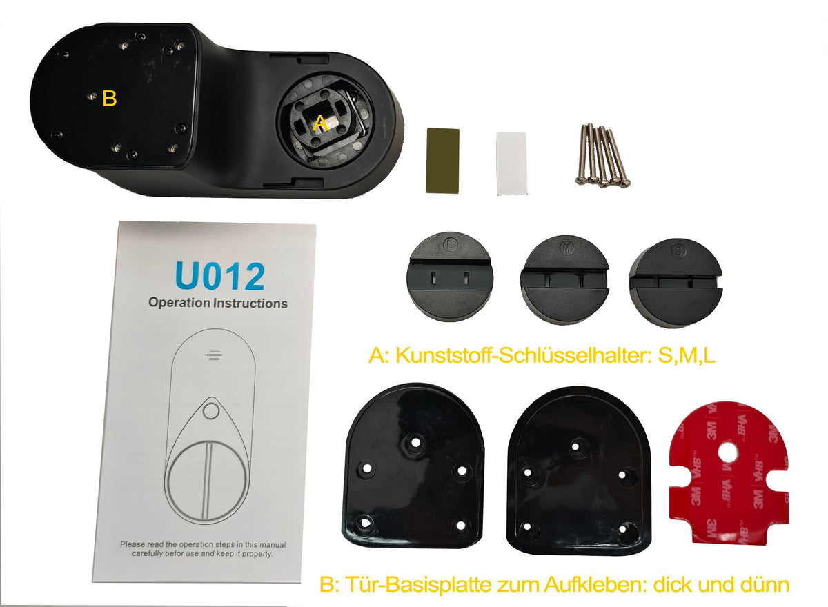 M.I.C. Smart Lock Bluetooth Türschloss, schlüsselloser Zutritt per App, kompatibel mit Tuya, Alexa & Google Home…