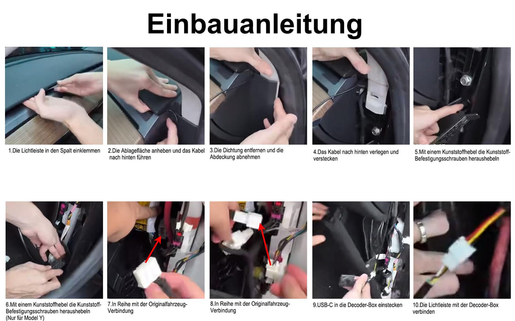 M.I.C. LED-Ambientelicht-Lichtleiste mit BSD – Totwinkel-, Geschwindigkeits & Türwarnung, farb- & helligkeitsreg…