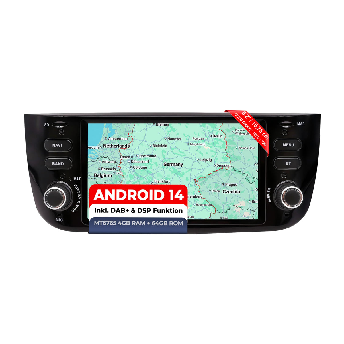 M.I.C. AFI6-L2 Android 14 Autoradio für FIAT Punto/Linea 2012-2016