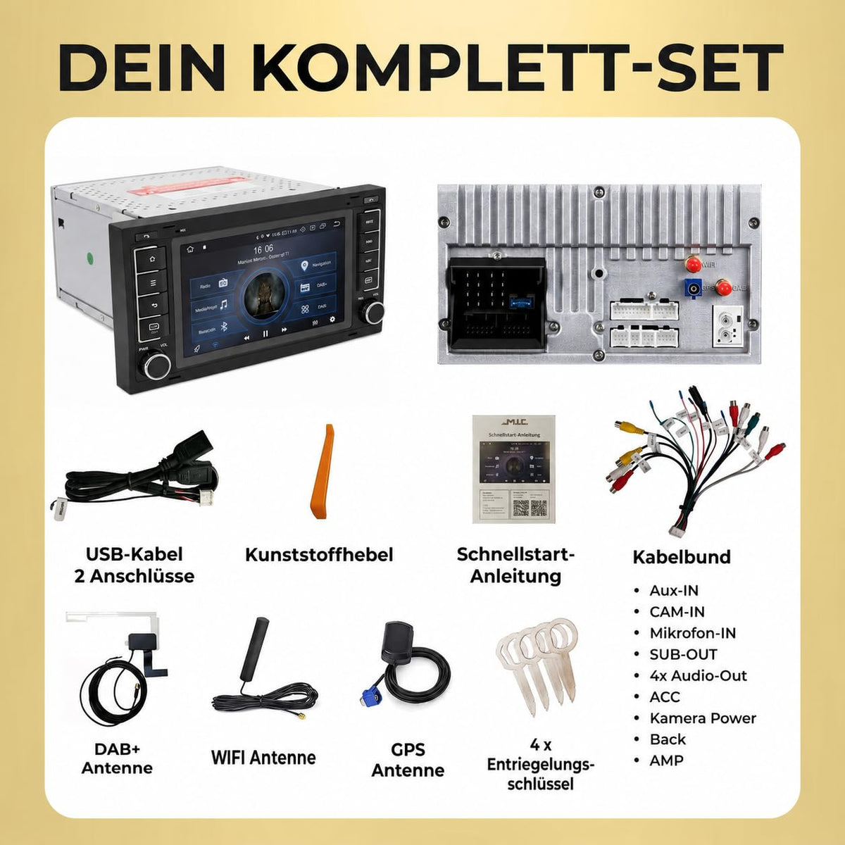 M.I.C. AVT7-Ultra Android 13 Autoradio für VW T5 multivan Touareg mit RNS 510