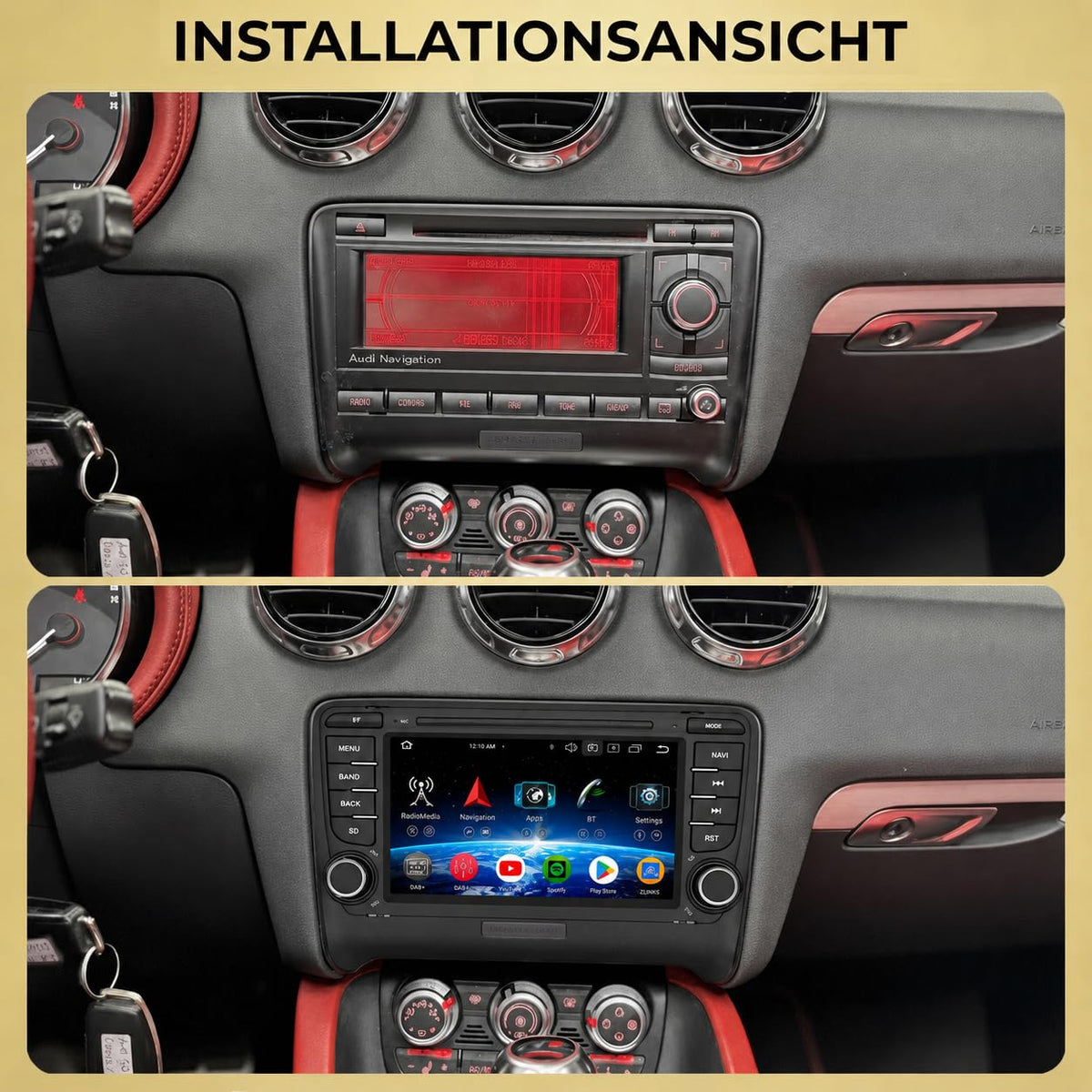 M.I.C. A7-S Android 14 Autoradio für Audi TT 2006-2014