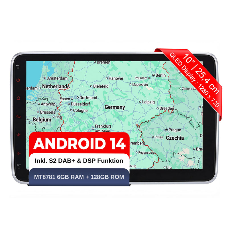 M.I.C. U10-U Android 14 Autoradio - Universal für VW/Toyota/Kia/Nissan