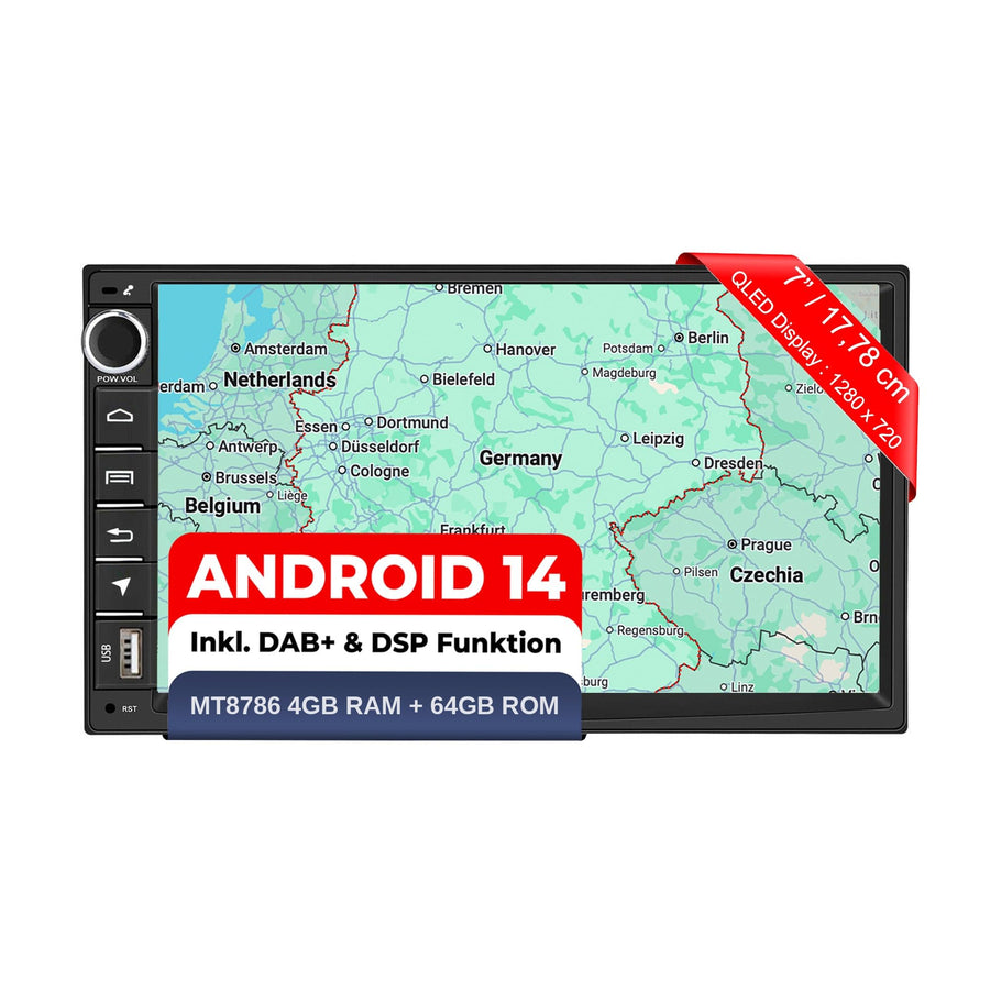 M.I.C. U7-S Android 14 Autoradio - Universal für VW/Toyota/Kia/Nissan