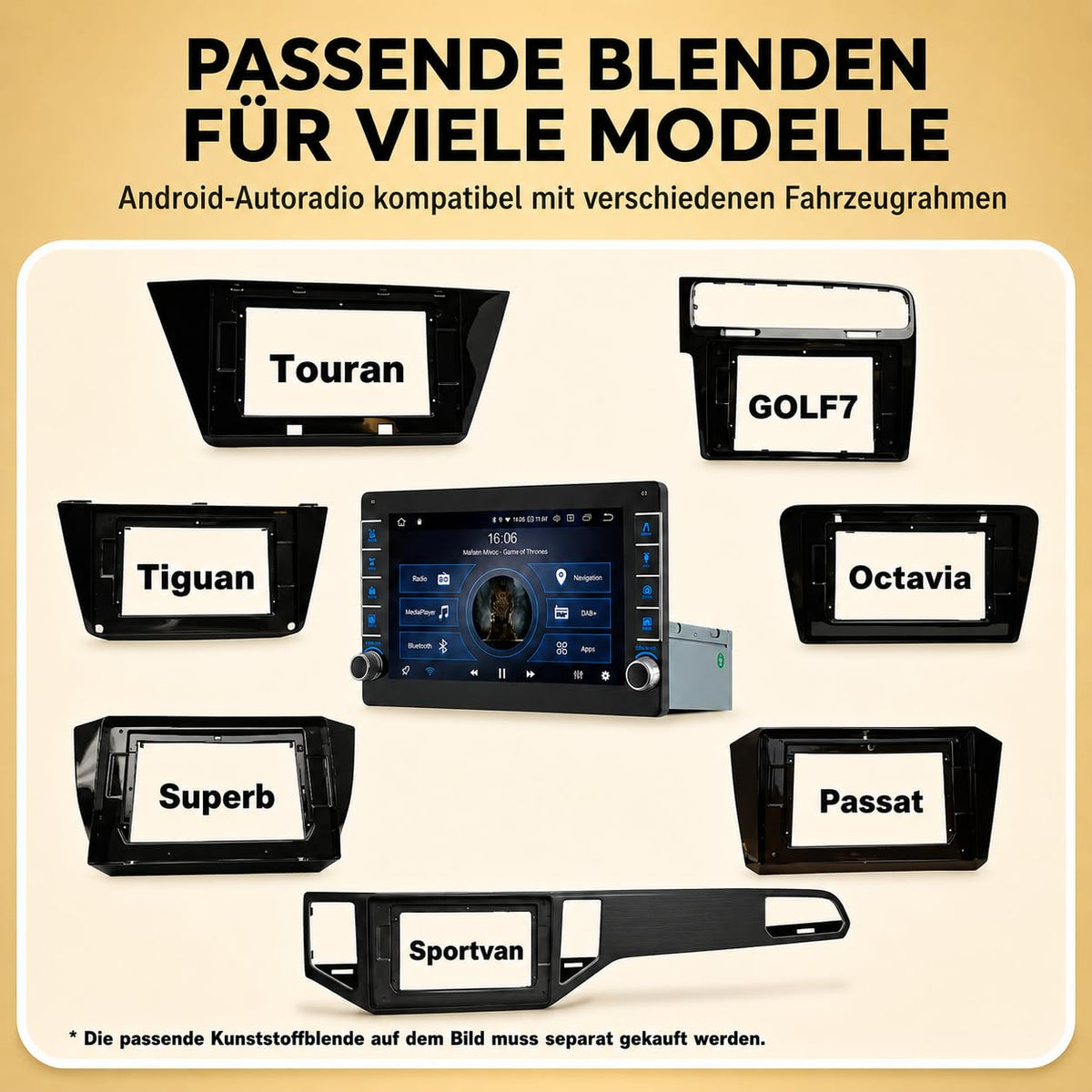 M.I.C. V9A-U Android 14 Autoradio für MQB Plattform Golf7 Octavia Passat