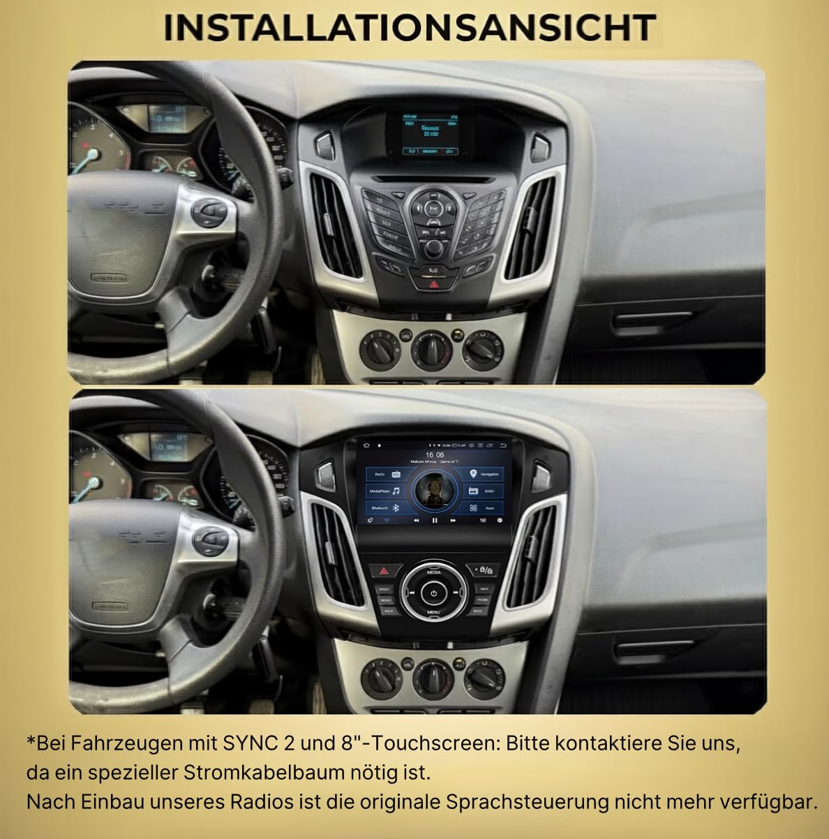 M.I.C. AF9-L2 Android 14 Autoradio für Ford Focus 9 2012-2019