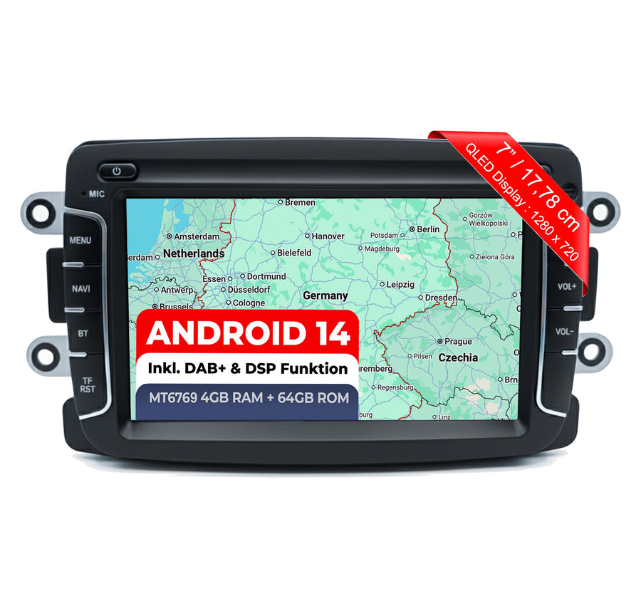 M.I.C. R7-S Android 14 Autoradio für Renault/Dacia Duster/Logan/Sandero