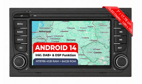 M.I.C. A7B-S Android 14 Autoradio für Audi A4 2006–2014