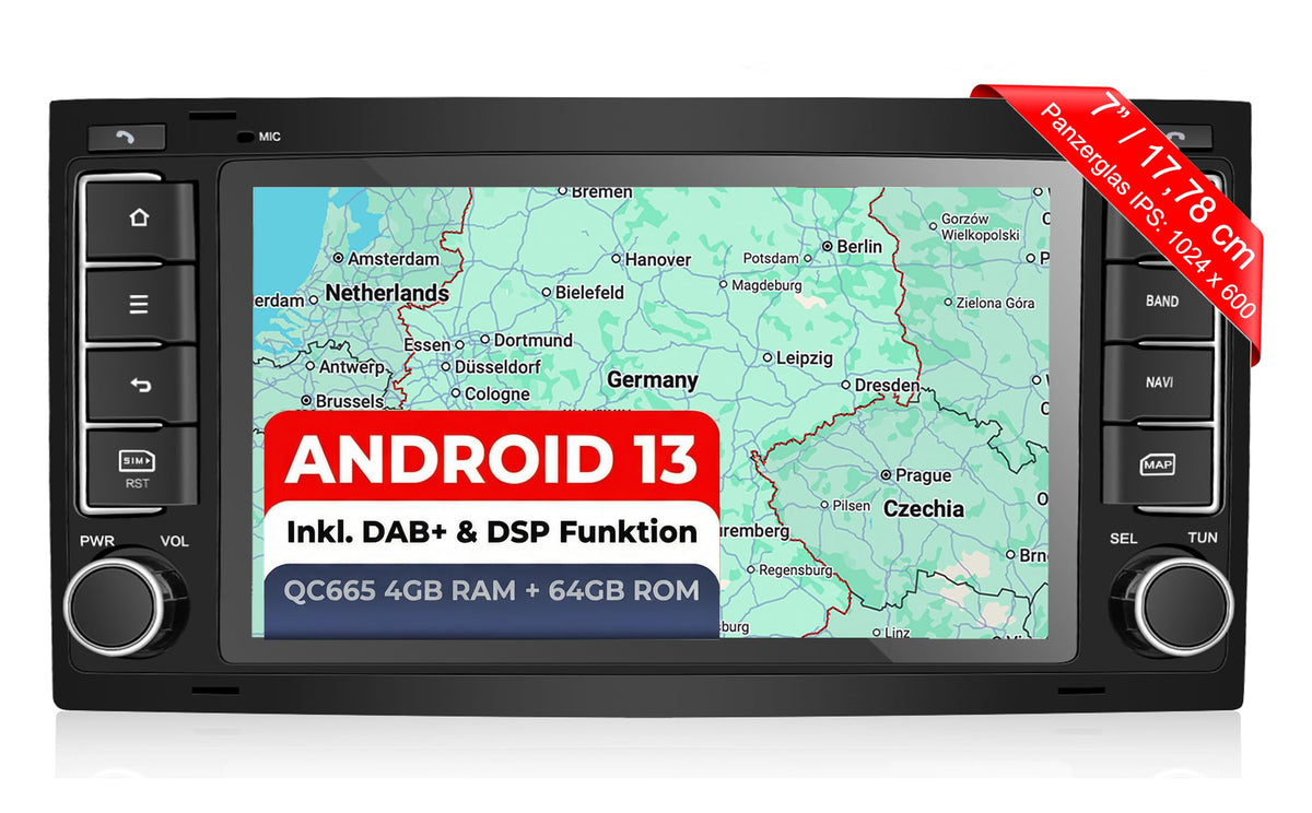 M.I.C. AVT7 Android 13 Autoradio für VW T5 multivan Touareg mit RNS 510