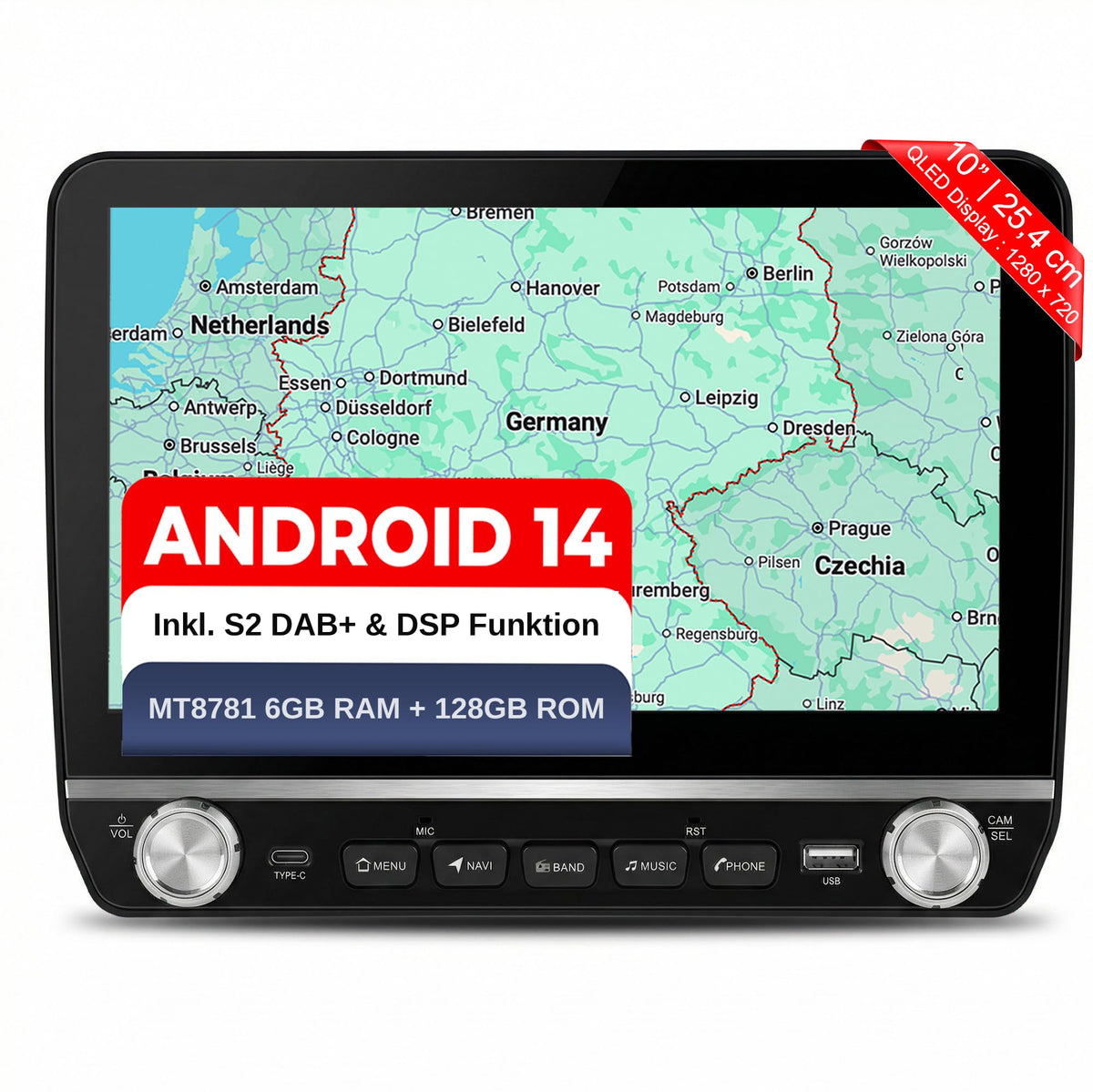 M.I.C. FI10-U Android 14 Autoradio für FIAT Ducato/Peugeot Boxer/Citroen