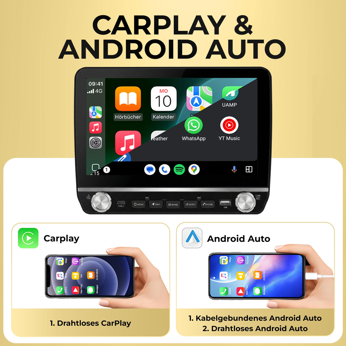 M.I.C. FI10-U Android 14 Autoradio für FIAT Ducato/Peugeot Boxer/Citroen