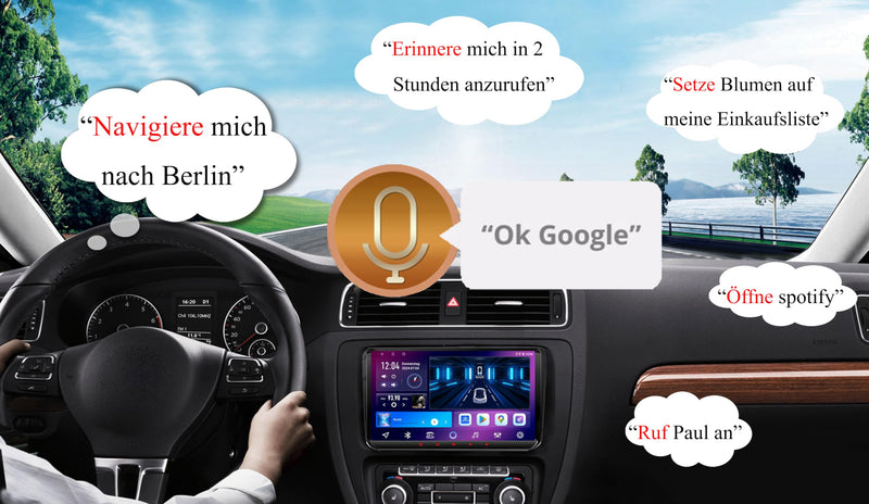 M.I.C. AV9-C Android 10 Autoradio mit navi Ersatz für VW Golf t5 touran Passat RNS RCD Skoda SEAT: Bluetooth 5.4…